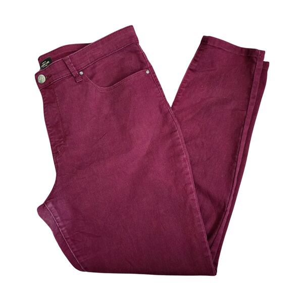 Lee Slim Fit Skinny Leg Mid Rise Sculpting Red Jeans Pants Bottoms Size 12/36 - Picture 3 of 4